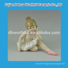 Ceramic home decoration with ballet girl figure
